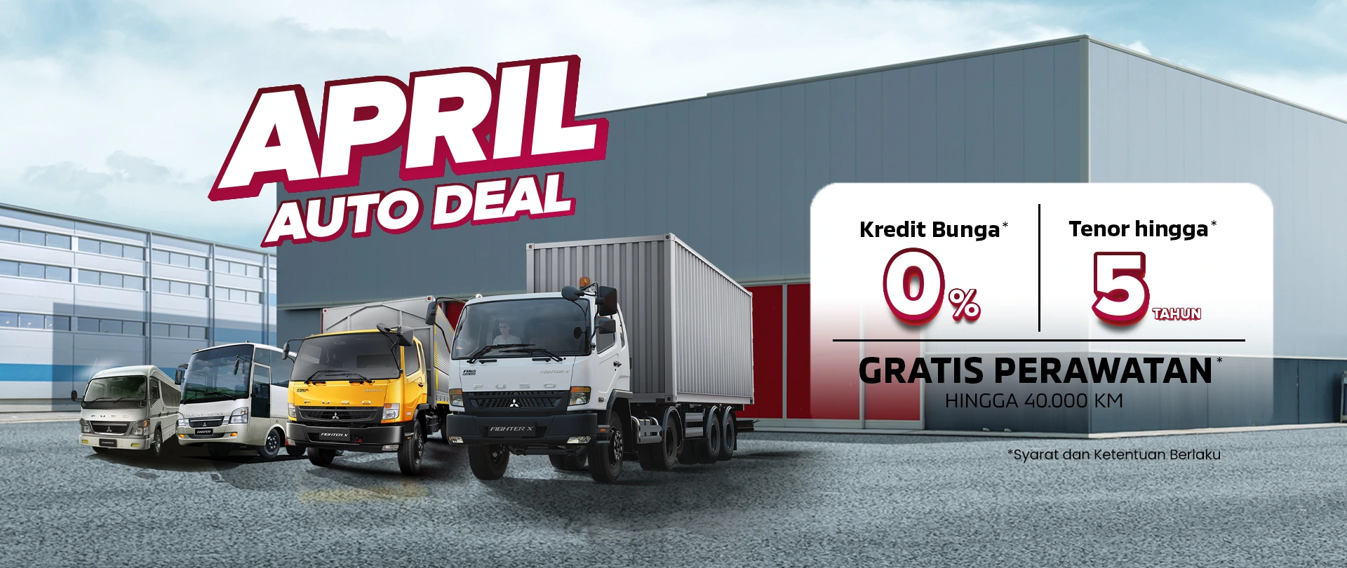 Promo Sardana Terbaru April 2026. April Auto Deal - Nikmati harga & promo terbaru Mitsubishi FUSO bersama Sardana