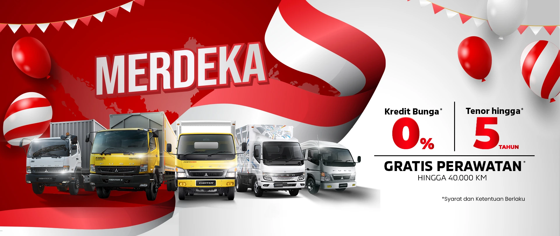 Promo Sardana Terbaru Agustus 2026. MERDEKA! Nikmati harga & promo terbaru Mitsubishi FUSO bersama Sardana
