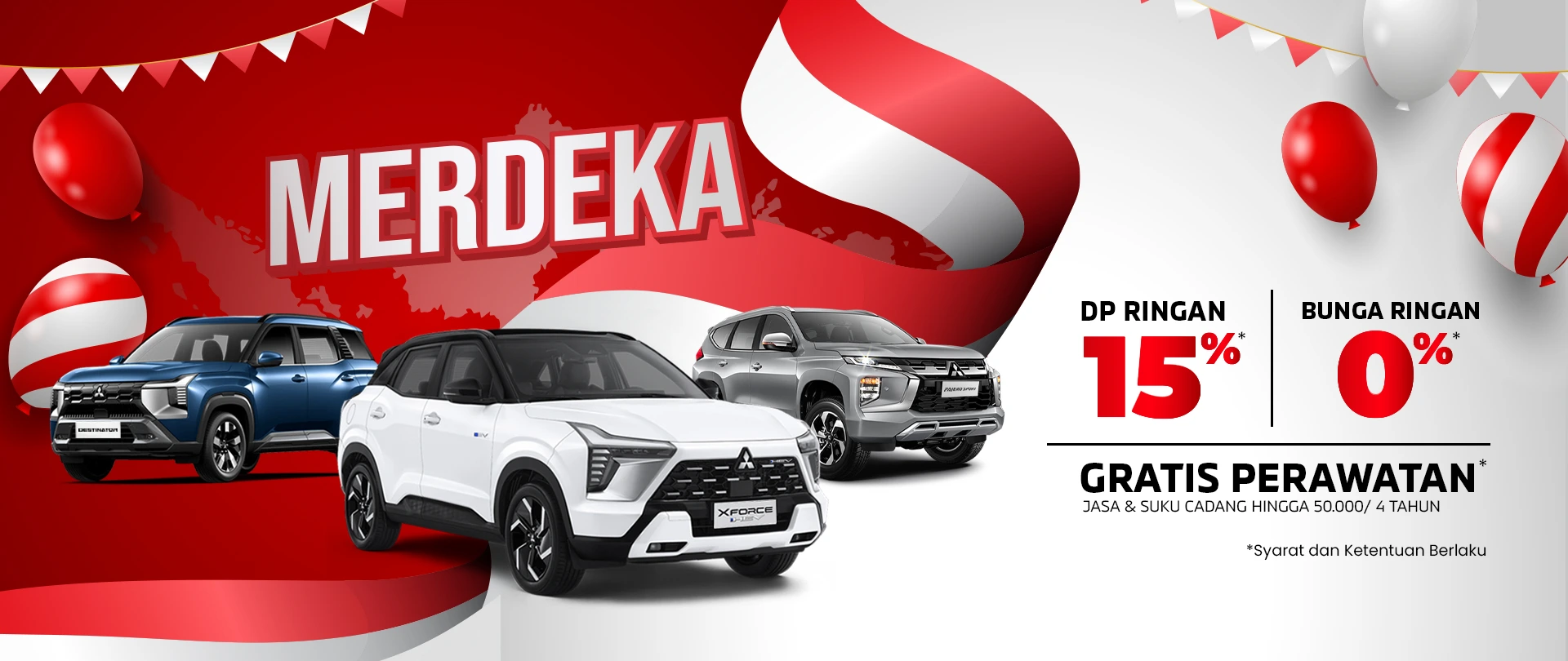 Promo Sardana Terbaru Agustus 2026. MERDEKA! Nikmati harga & promo terbaru Mitsubishi Motors bersama Sardana